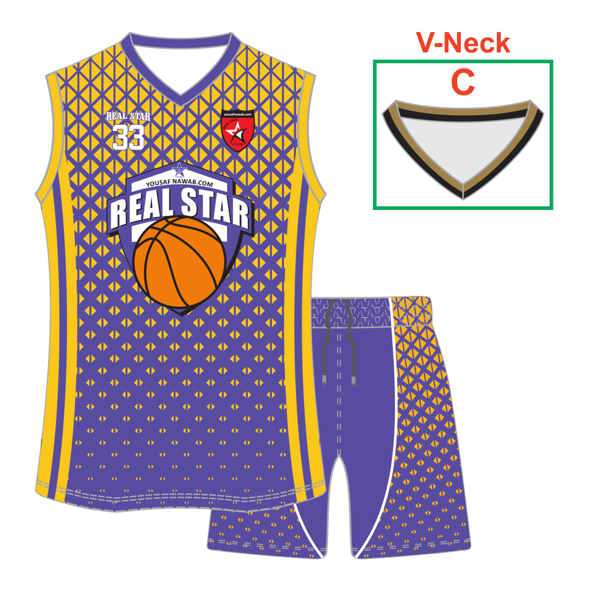 V-Neck Basketball Kit