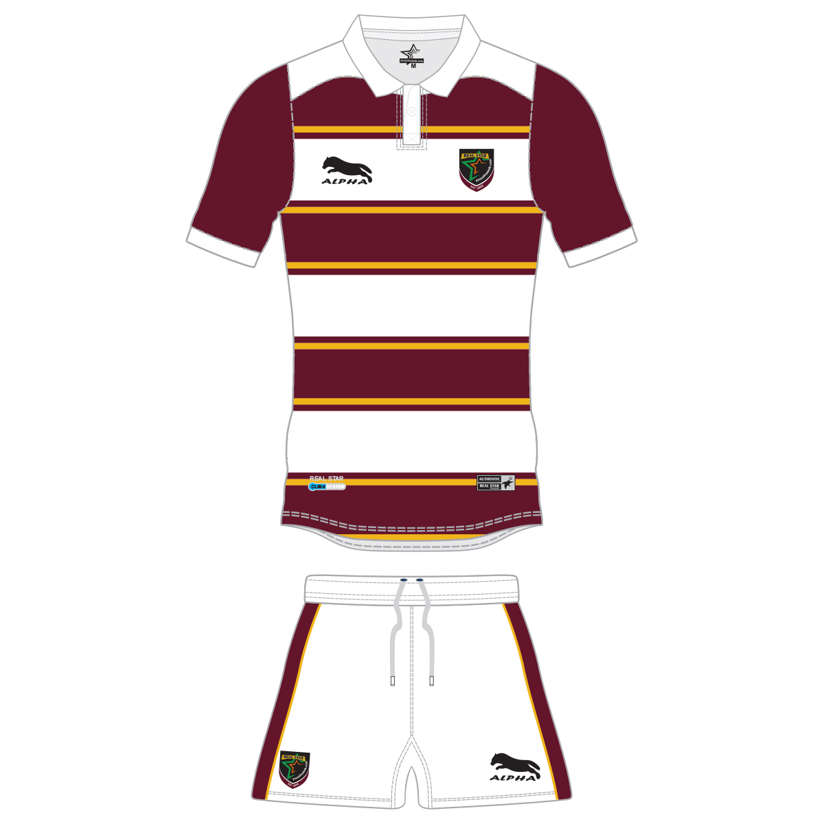 Polo Neck Rugby Sublimation Kit